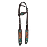 Bar H Equine Genuine Western American Leather Horse Premium Headstall & Breast Collar Set