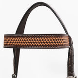 BAR H EQUINE Western Handtooled Leather Horse Headstall & Breast Collar Set | Tack