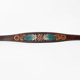 Bar H Equine American Leather Horse Saddle Tack One Ear Headstall Breast Collar Browband Wither Strap Set