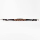 Bar H Equine Genuine Western American Leather Horse Premium Headstall & Breast Collar Set