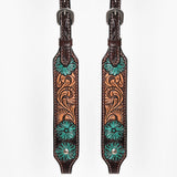Bar H Equine Genuine Western American Leather Horse Premium Headstall & Breast Collar Set