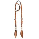Bar H Equine American Leather Horse Saddle Tack One Ear Headstall | Breast Collar Browband Wither Strap Set BER279
