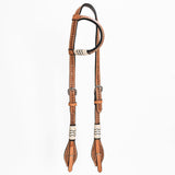 Bar H Equine American Leather Horse Saddle Tack One Ear Headstall | Breast Collar Browband Wither Strap Set BER279