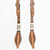 Bar H Equine American Leather Horse Saddle Tack One Ear Headstall | Breast Collar Browband Wither Strap Set BER279
