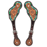 Bar H Equine Leather Spurs Straps for Adults Western Womens Spur Horse Riding Barrel Racing Show and Rodeo Strap Adult Women