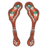 Bar H Equine Leather Spurs Straps for Adults Western Womens Spur Horse Riding Barrel Racing Show and Rodeo Strap Adult Women