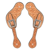 Bar H Equine Leather Spurs Straps for Adults Western Womens Spur Horse Riding Barrel Racing Show and Rodeo Strap Adult Women