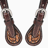 Bar H Equine Leather Spurs Straps for Adults Western Womens Spur Horse Riding Barrel Racing Show and Rodeo Strap Adult Women