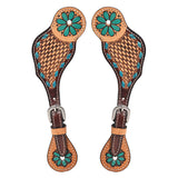 Bar H Equine Leather Spurs Straps for Adults Western Womens Spur Horse Riding Barrel Racing Show and Rodeo Strap Adult Women