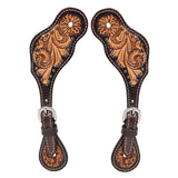 Bar H Equine Leather Spurs Straps for Adults Western Womens Spur Horse Riding Barrel Racing Show and Rodeo Strap Adult Women