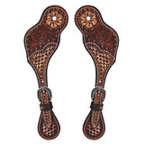 Bar H Equine Leather Spurs Straps for Adults Western Womens Spur Horse Riding Barrel Racing Show and Rodeo Strap Adult Women