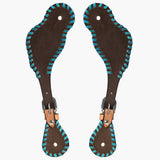 Bar H Equine Leather Spurs Straps for Adults Western Womens Spur Horse Riding Barrel Racing Show and Rodeo Strap Adult Women