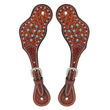 Bar H Equine Leather Spurs Straps for Adults Western Womens Spur Horse Riding Barrel Racing Show and Rodeo Strap Adult Women