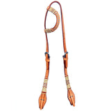 Crystal Rawhide Horse Western Leather One Ear Headstall Tan