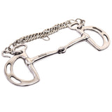 Stainless Steel Broken Mouth Dring Kimberwick Snaffle Bit W/ Chain