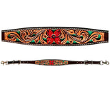 Floral Hand Painted Horse Western Leather Wither Straps
