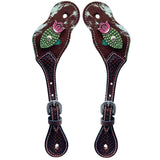 Savannah Wood Horse Western Leather Spur Strap