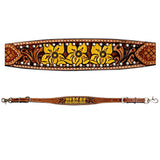 Daffodil Floral Hand Painted Horse Western Leather Wither Straps