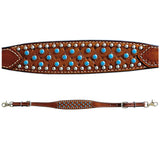 Turquoise Studs Design Horse Western Fashion Premium leather Wither Straps